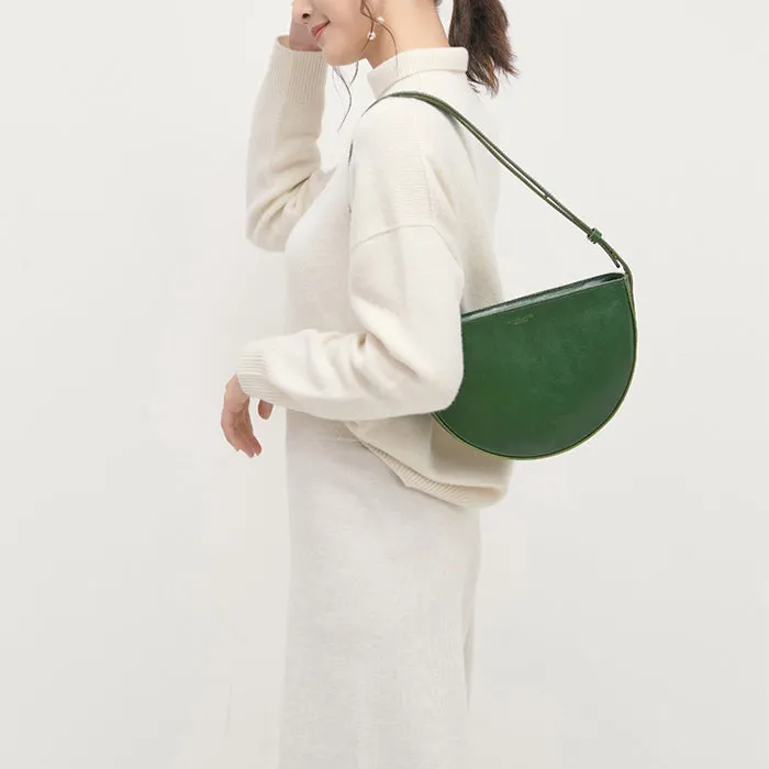 Ladies Green Leather Handbags Leather Shoulder Bag Purses for Women