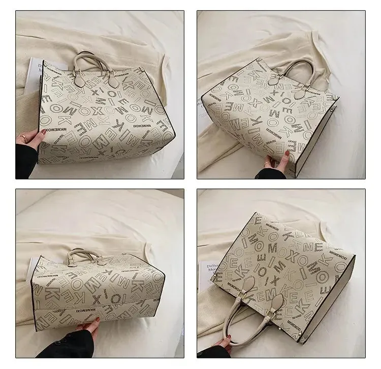 large capacity designer shopping bag  Big Women Tote Large Capacity Shopping Bag Female Designer Purses And Handbags 2023 Luxury Vintage Brown Leather Ladies Handbag