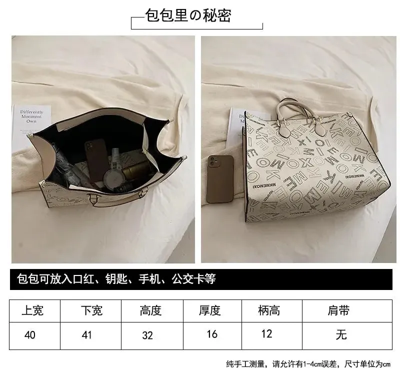large capacity designer shopping bag  Big Women Tote Large Capacity Shopping Bag Female Designer Purses And Handbags 2023 Luxury Vintage Brown Leather Ladies Handbag