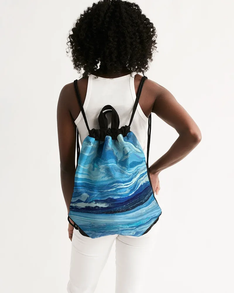 Leland Blue Treasures Canvas Drawstring Bag