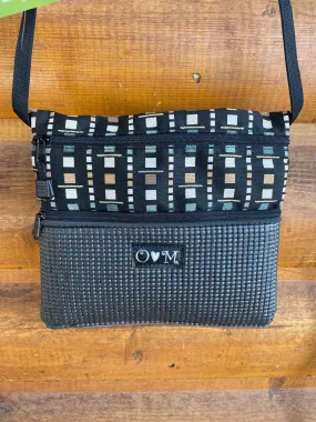 Lily Black Adjustable Strap-Geometric Print Home Decor Fabric