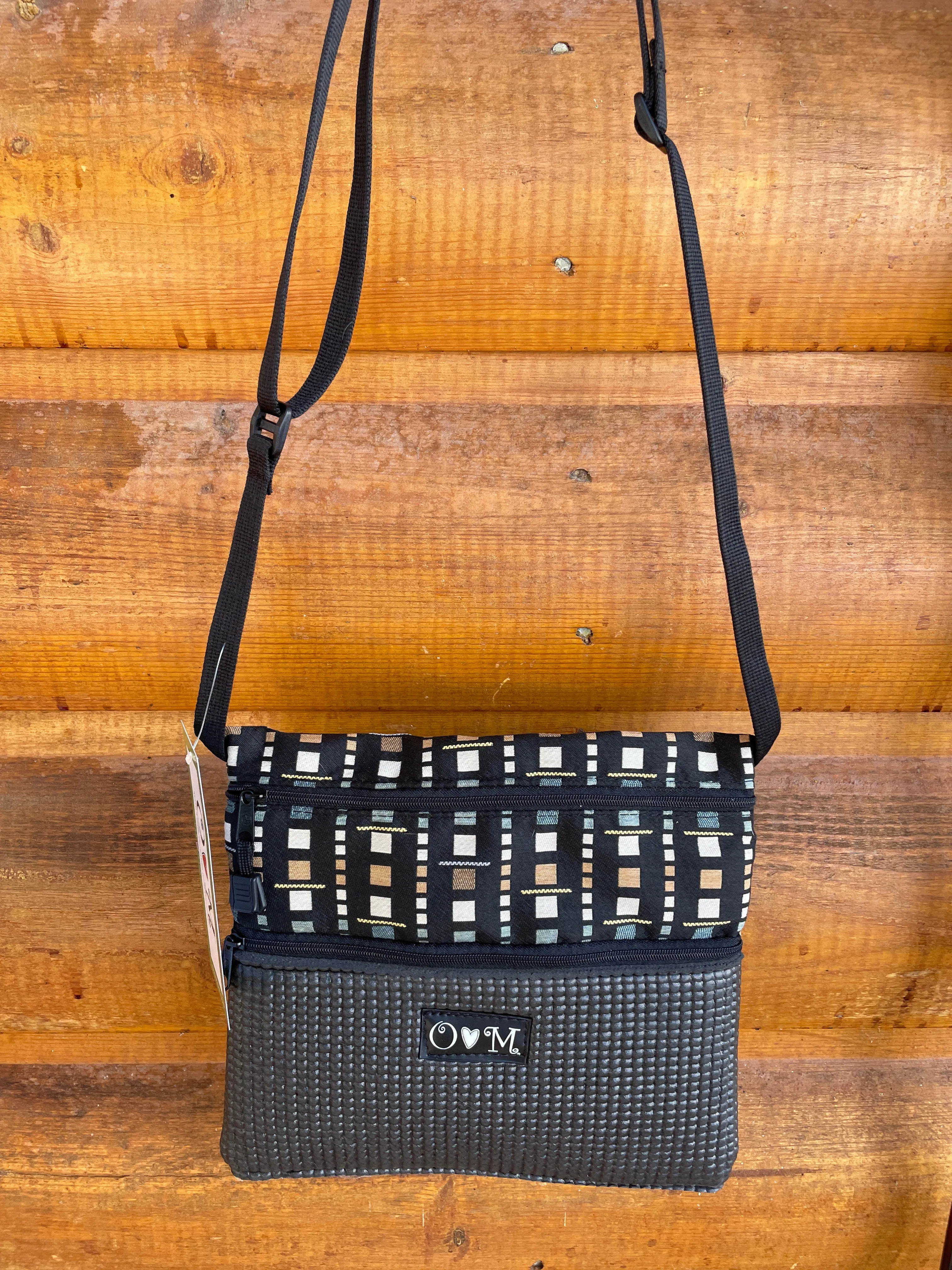 Lily Black Adjustable Strap-Geometric Print Home Decor Fabric