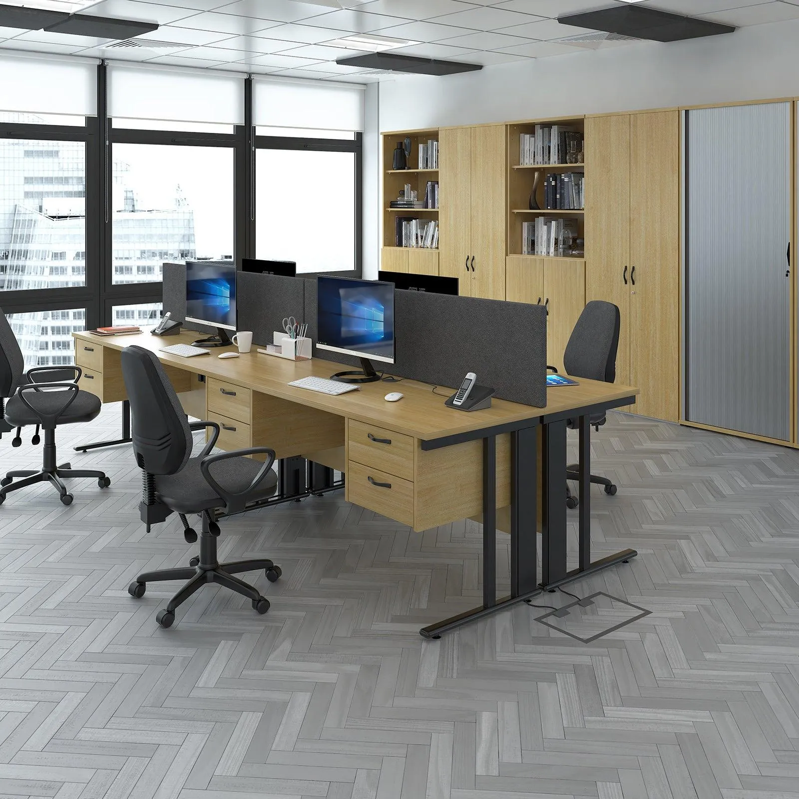 Maestro Wire Management Desk
