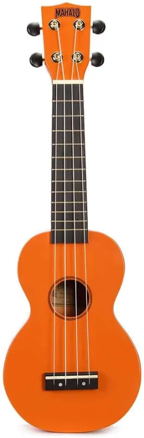 Mahalo MR1-OR Rainbow Series Soprano Ukulele (Orange)