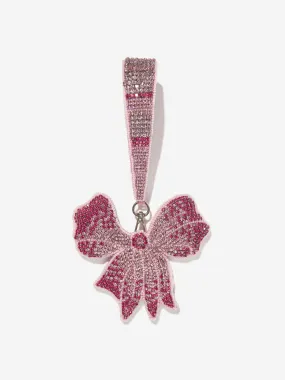 Maison Ava Girls Crystal Embellished Bow Bag in Silver