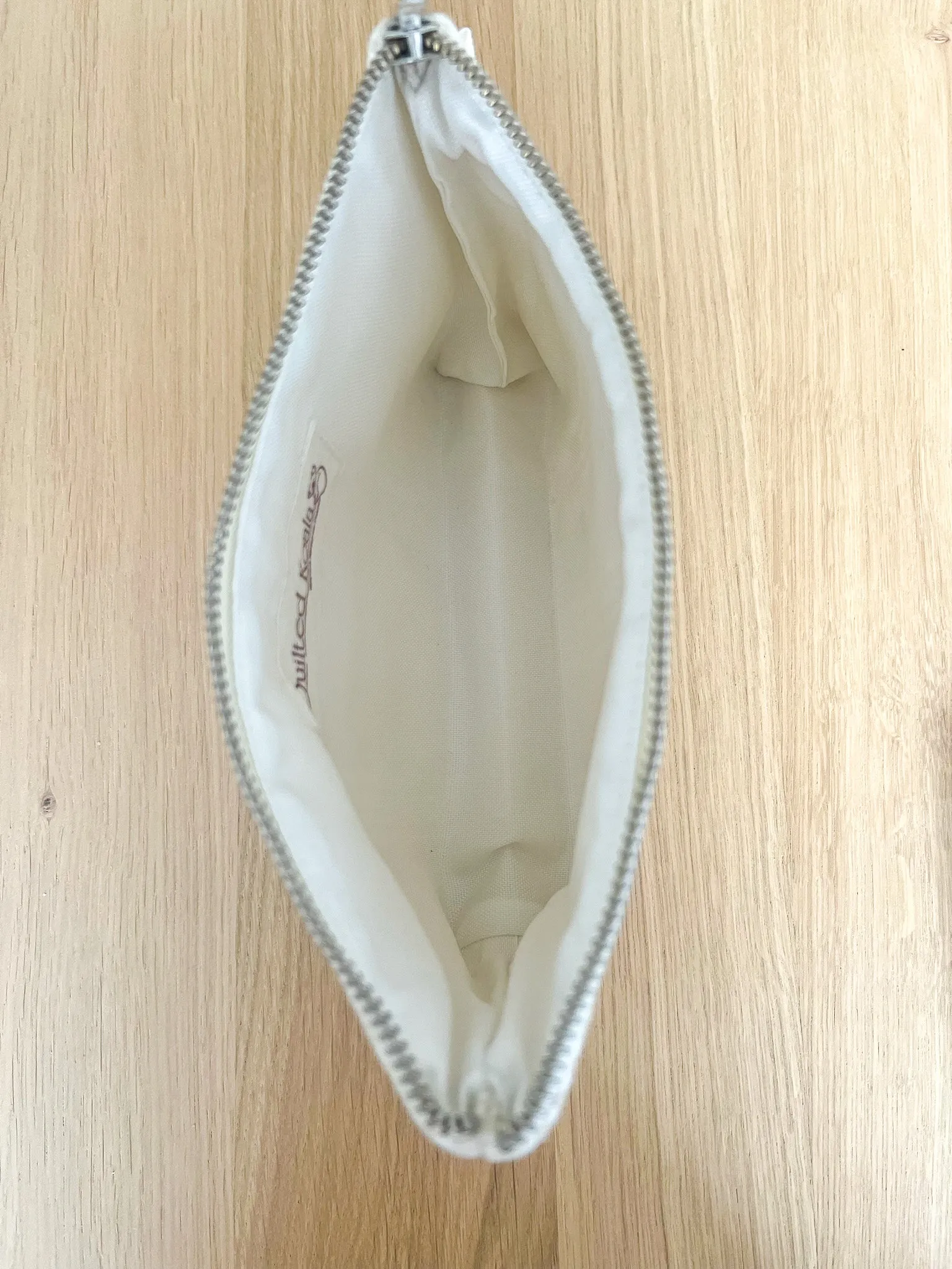 Makeup Bag: Sand Ticking Stripe