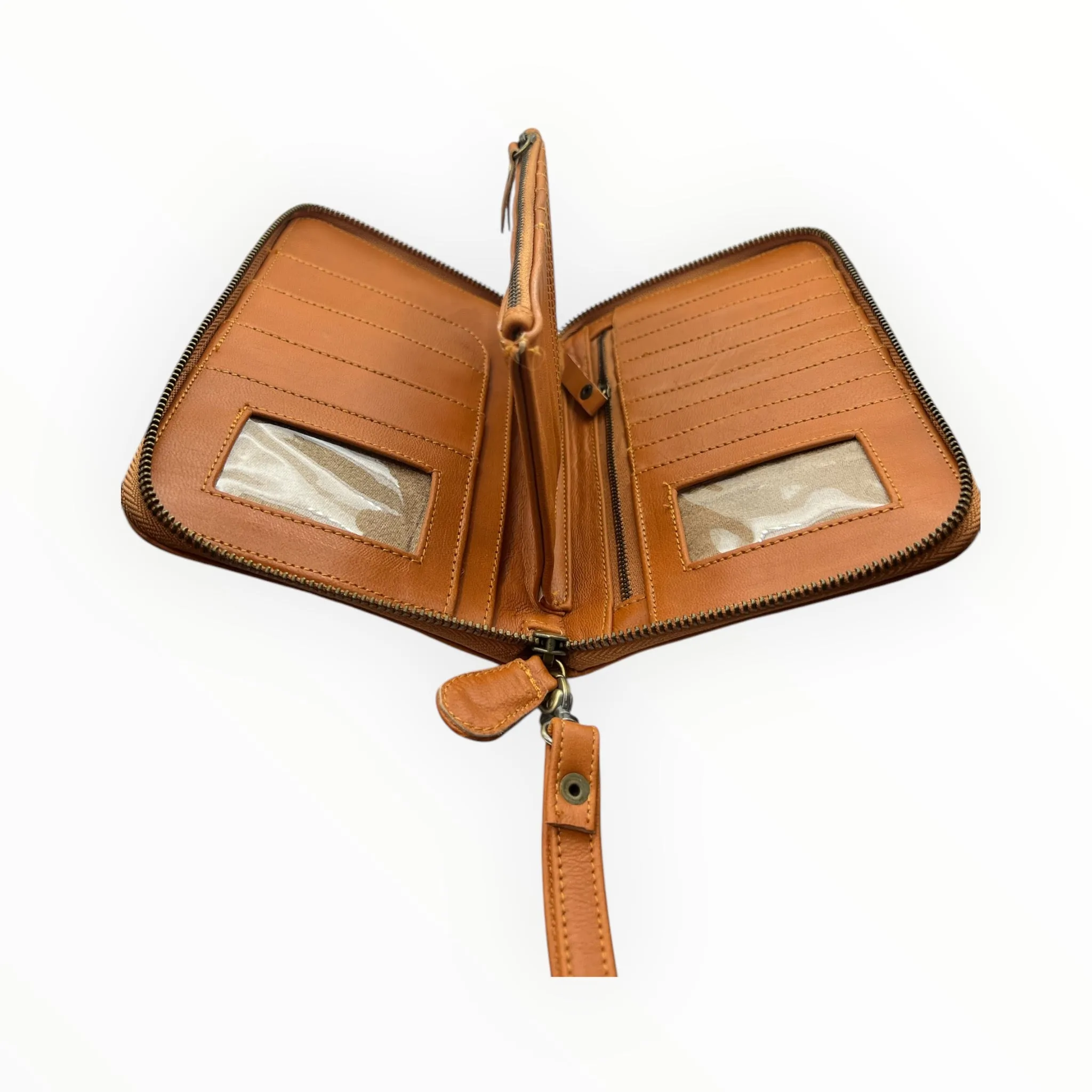 Mandala Leather Zip Wallet