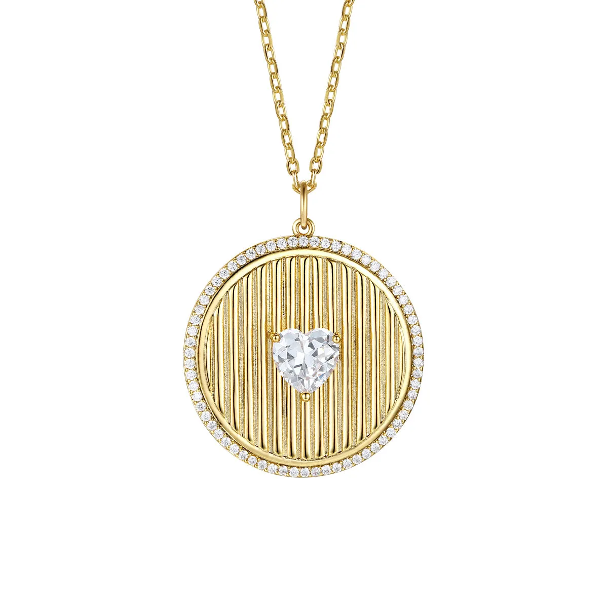 Marie Heart Medallion Pendant Necklace