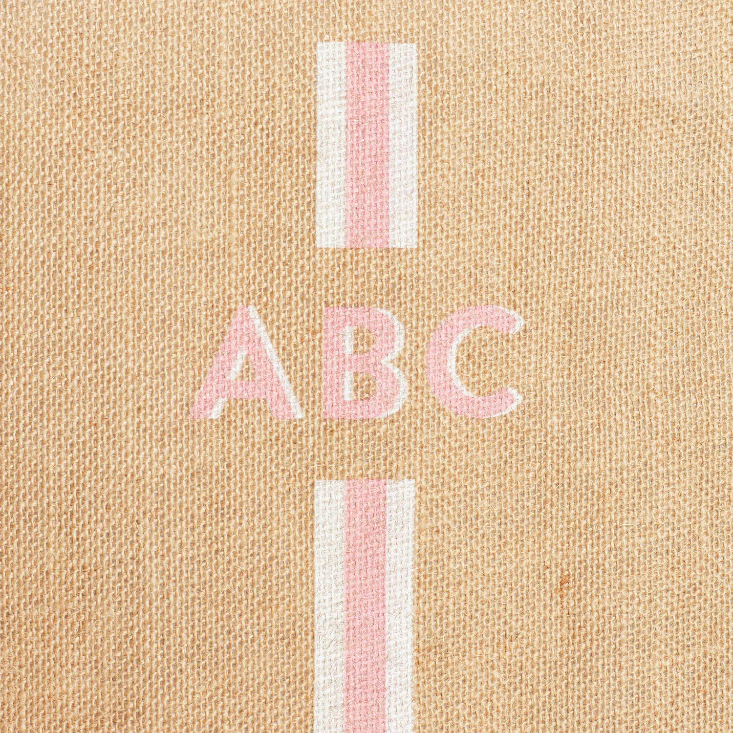 Market Bag in Natural with Pink Striped Monogram