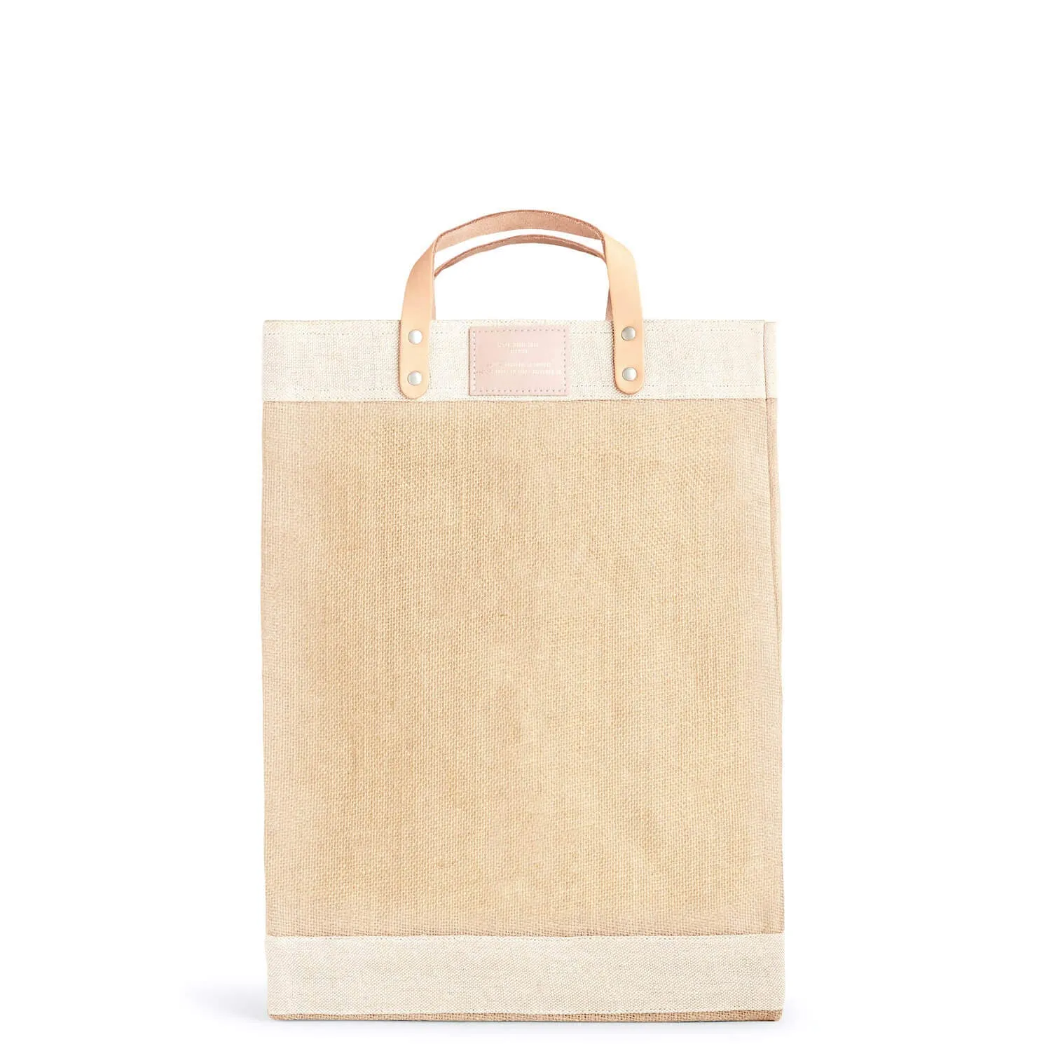 Market Bag in Natural with Pink Striped Monogram