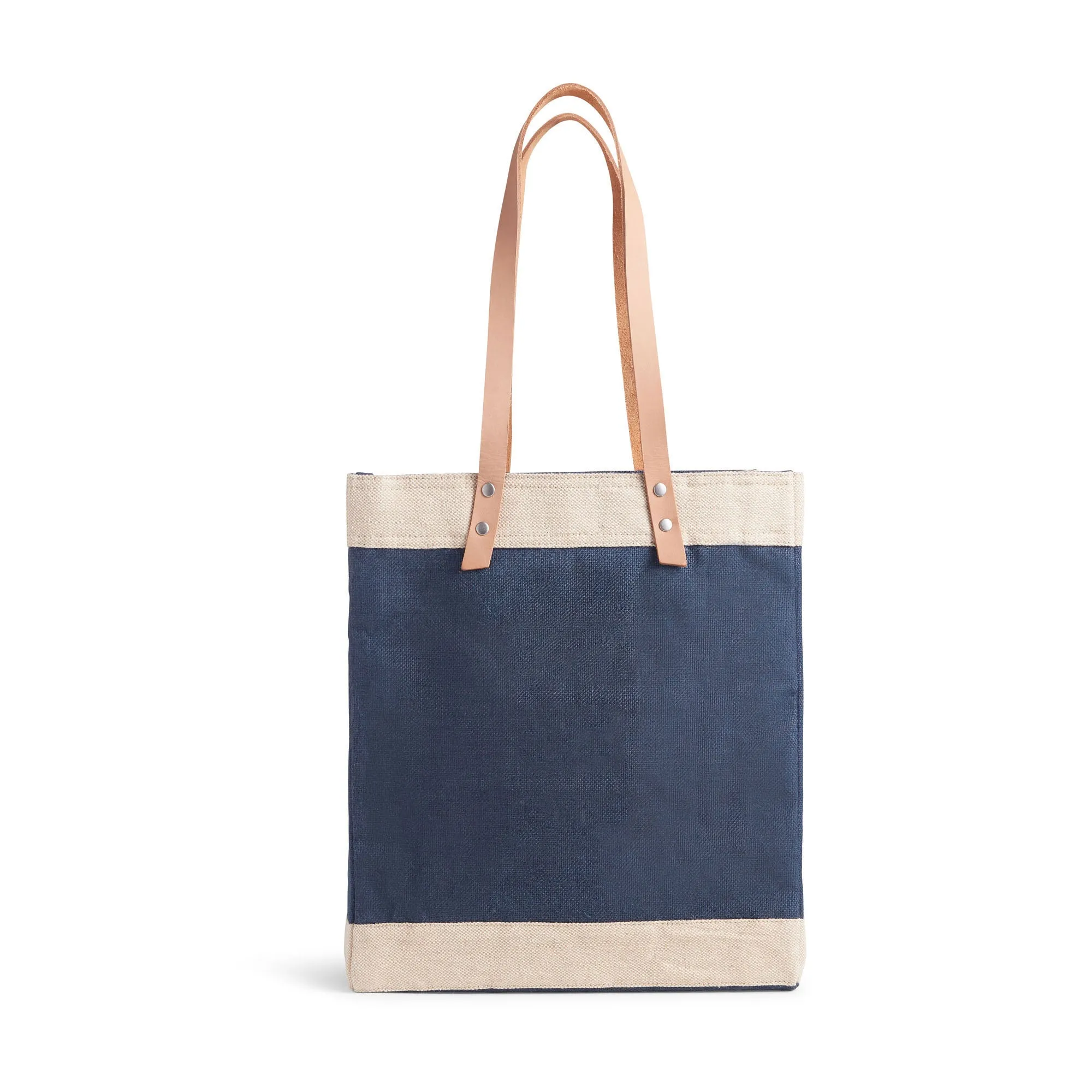 Market Tote in Navy Gold Foil