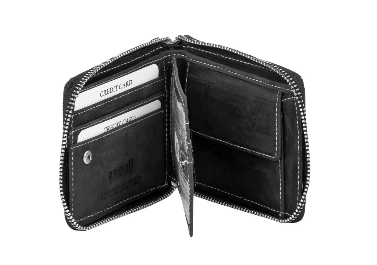 MENS LEATHER WALLET 991739 (BLACK)