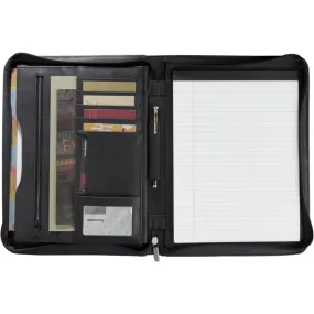 Millennium Leather Zippered Padfolio 9500 Black