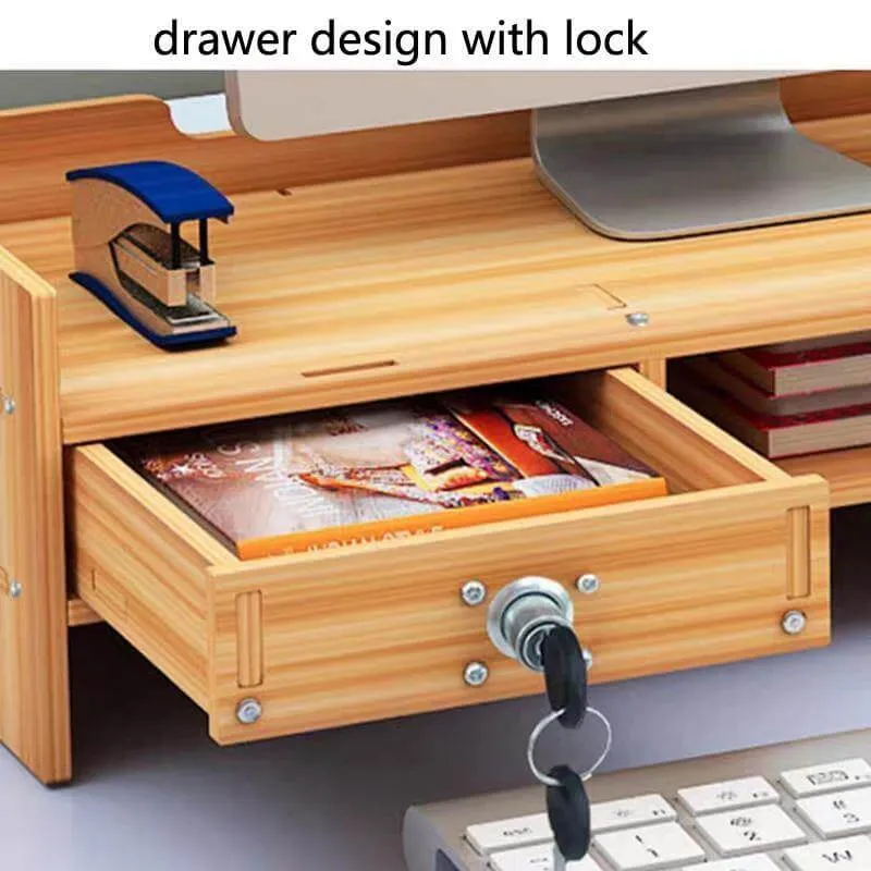 Multifunction Desktop Monitor Riser Computer Organizer