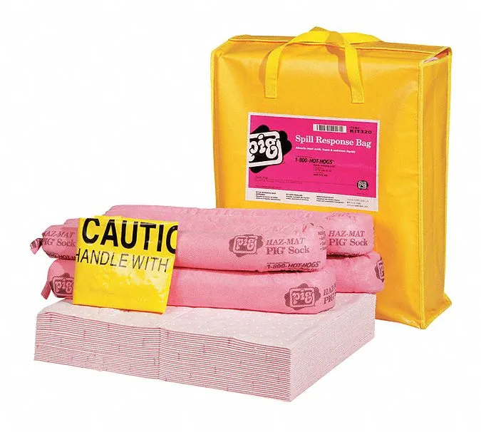 New Pig Spill Kit/Station, Bag, Chemical, Hazmat, 9 gal - KIT320