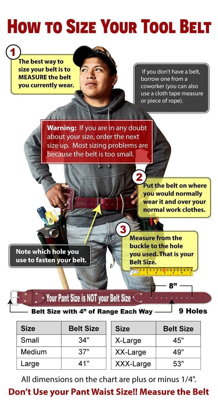 Occidental Leather Toolbelts | 9525LH - The Finisher™ Tool Belt Set - LH