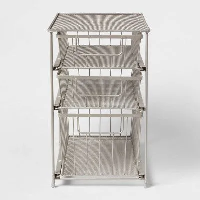Open Box - 3 Tier Drawer Organizer Brushed Nickel - Brightroom