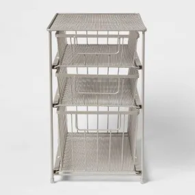 Open Box - 3 Tier Drawer Organizer Brushed Nickel - Brightroom