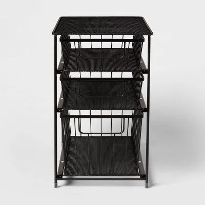 Open Box - 3 Tier Drawer Organizer Matte Black - Brightroom
