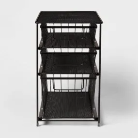 Open Box - 3 Tier Drawer Organizer Matte Black - Brightroom