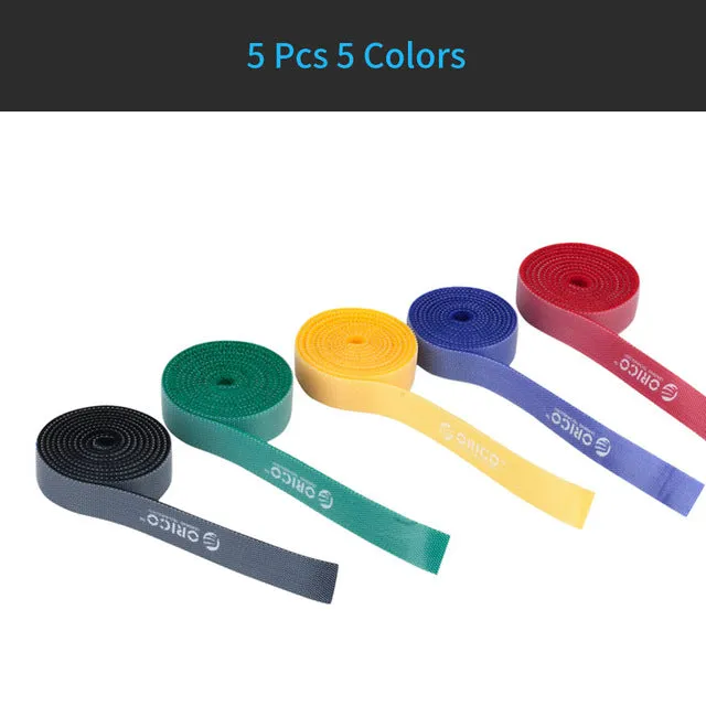 ORICO CBT-5S Cable Manager Cable Winder 5 Pcs Nylon Cable Mark Colorful Ties Label Brand Belting Ribbon Wire Binging Strap Seals