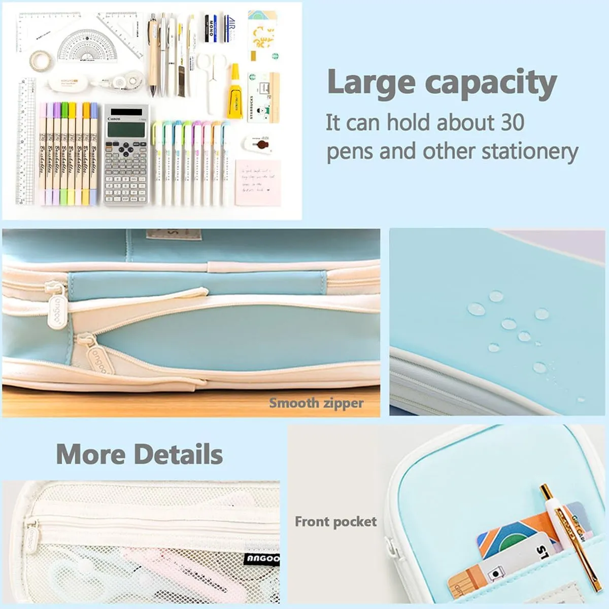 Pencil box Pen Case Office College School Large Storage High Capacity Bag Pouch Holder Box Organizer