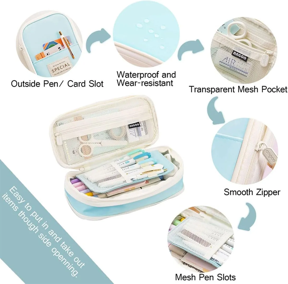 Pencil box Pen Case Office College School Large Storage High Capacity Bag Pouch Holder Box Organizer