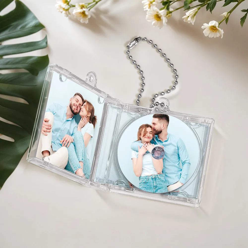 Personalized NFC Keychain Custom Mini Album CD Keychain with Fully Custom Photos Song Play Your Favorite Spotify Song Instantly Personalized Music Gift Music Lover Keychain CD Album