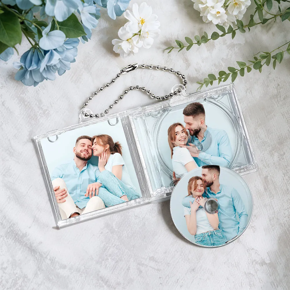 Personalized NFC Keychain Custom Mini Album CD Keychain with Fully Custom Photos Song Play Your Favorite Spotify Song Instantly Personalized Music Gift Music Lover Keychain CD Album