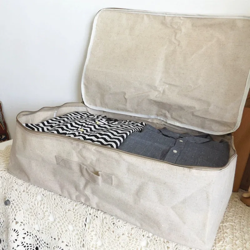 Product Name: Large Cotton Linen Quilt Storage Bag