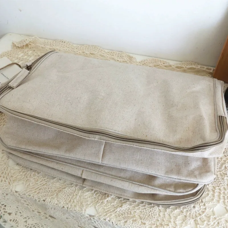 Product Name: Large Cotton Linen Quilt Storage Bag