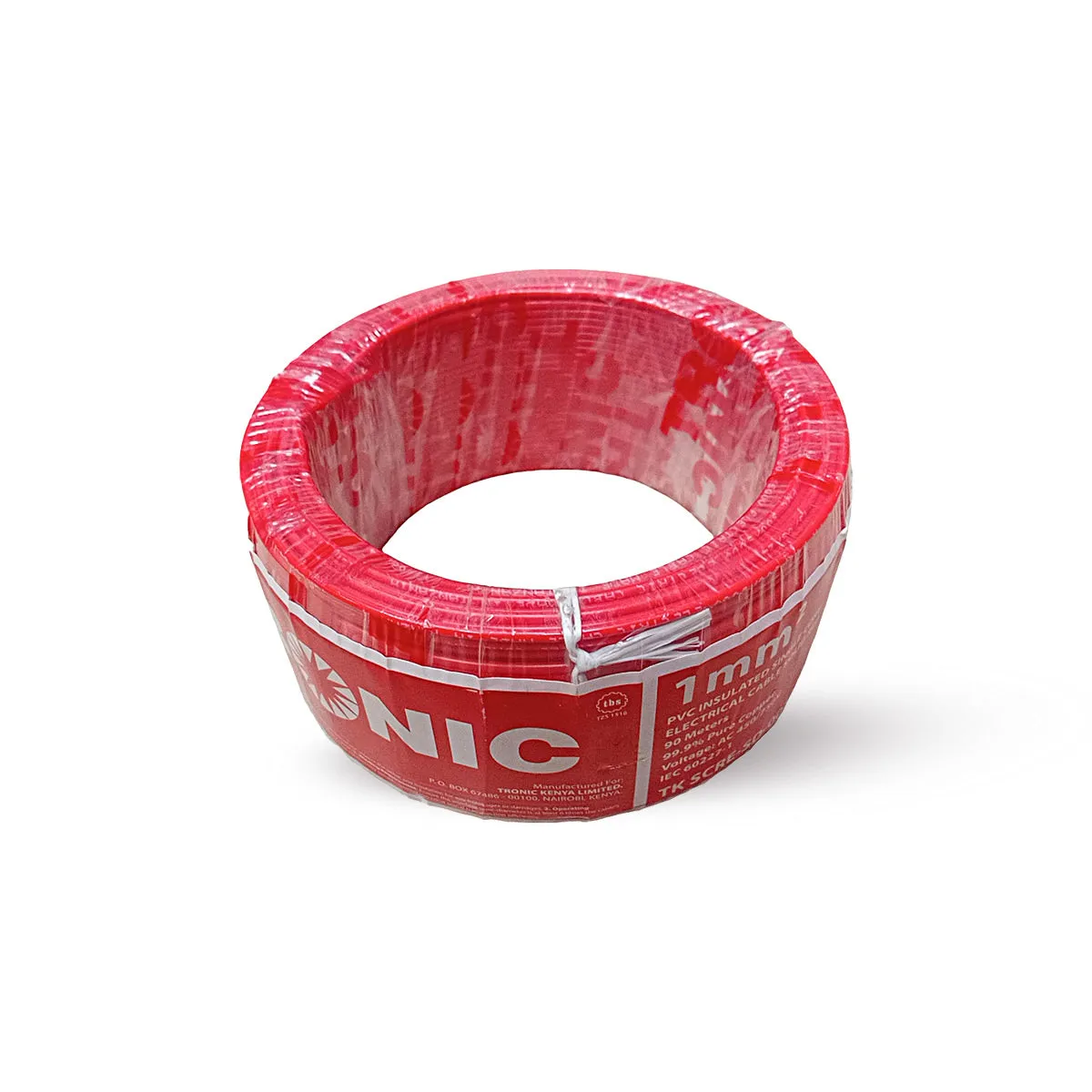 PVC Insulated Single Core Electrical Cable - Red (90 Meters)
