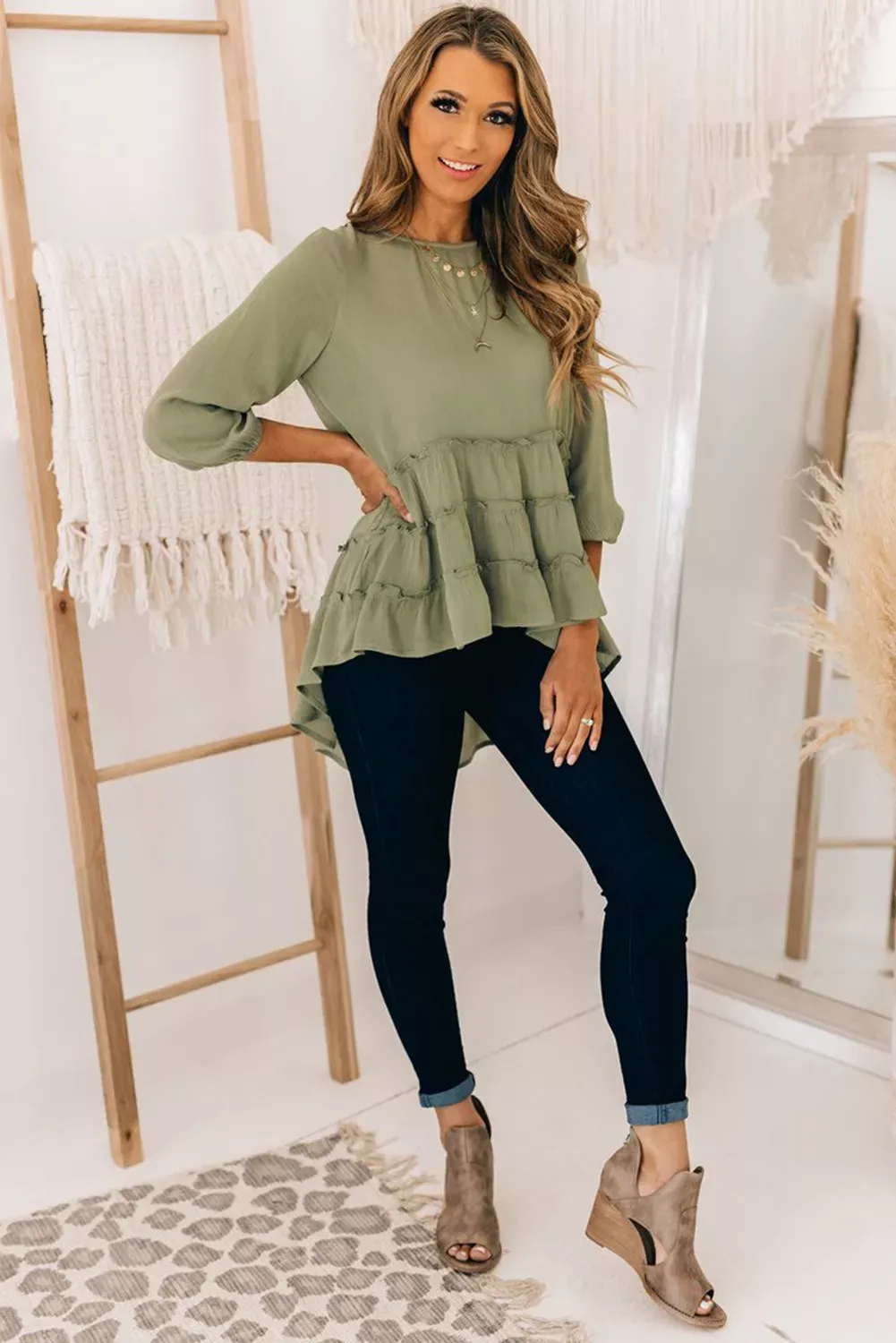 Raiano High/Low Blouse