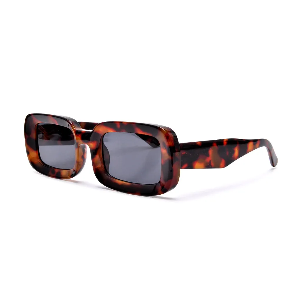 RECTANGULAR CHUNKY DEEP FLAT LENS SUNNIES