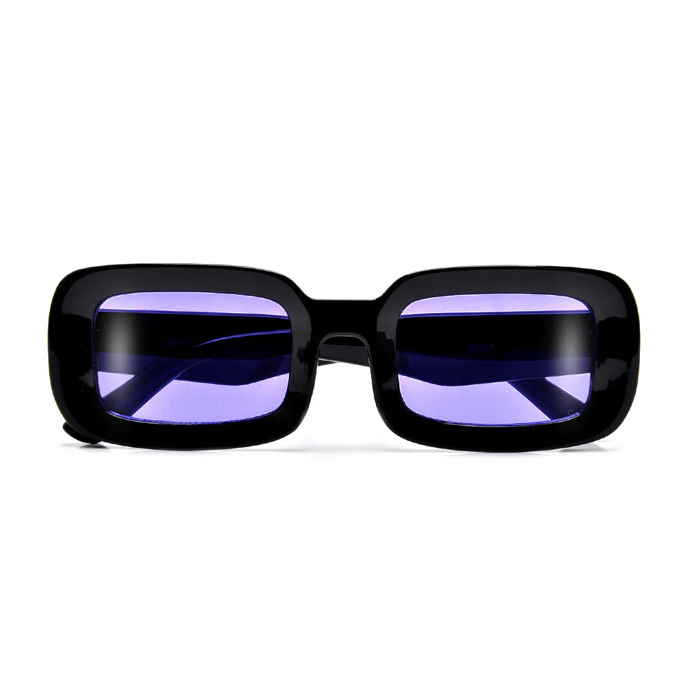 RECTANGULAR CHUNKY DEEP FLAT LENS SUNNIES
