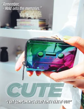 Retro Cassette Wallet | Electro Black
