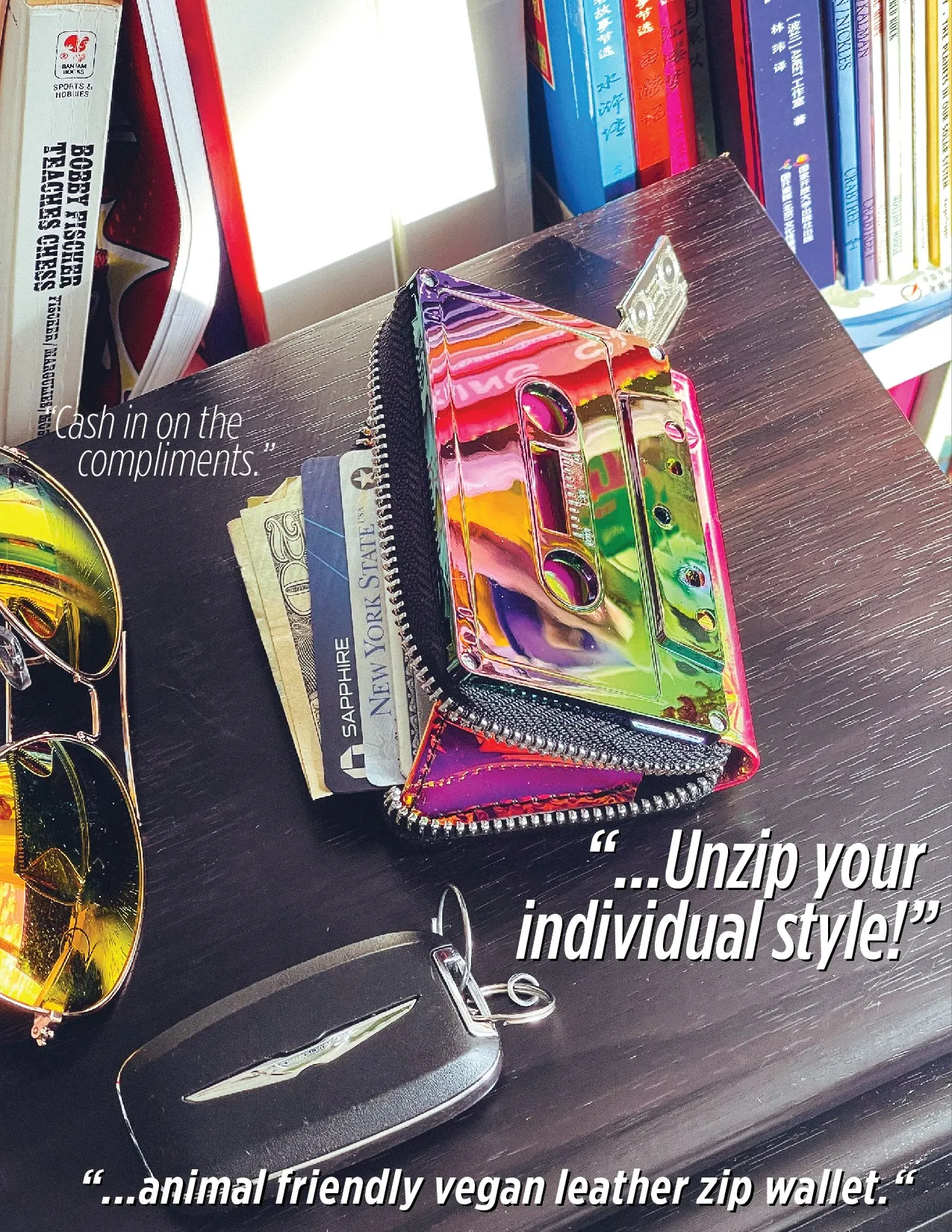 Retro Cassette Wallet | Electro Black