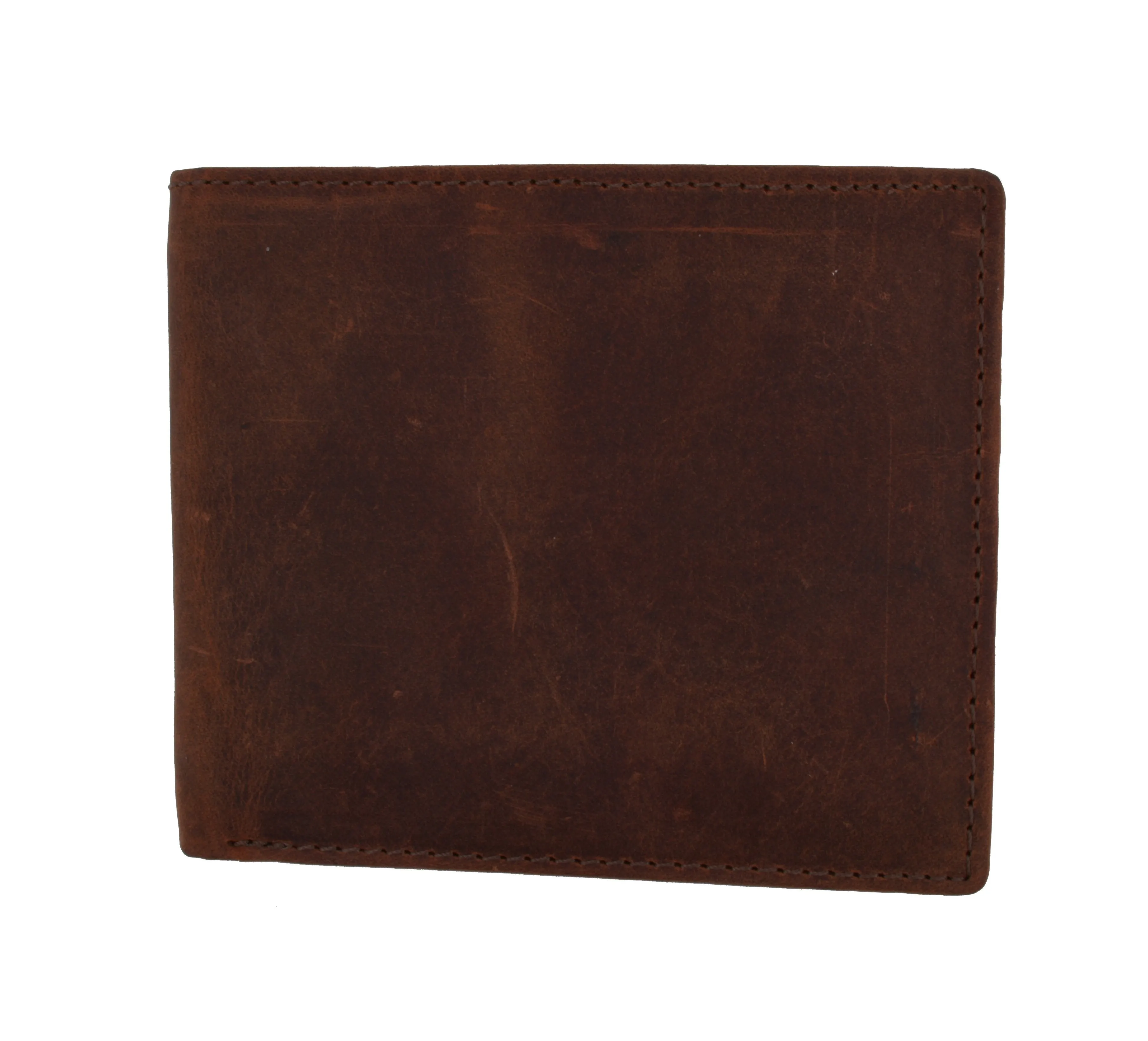 RFID Blocking Men's Vintage Genuine Leather Slim Bifold Wallet RFIDP60HTC