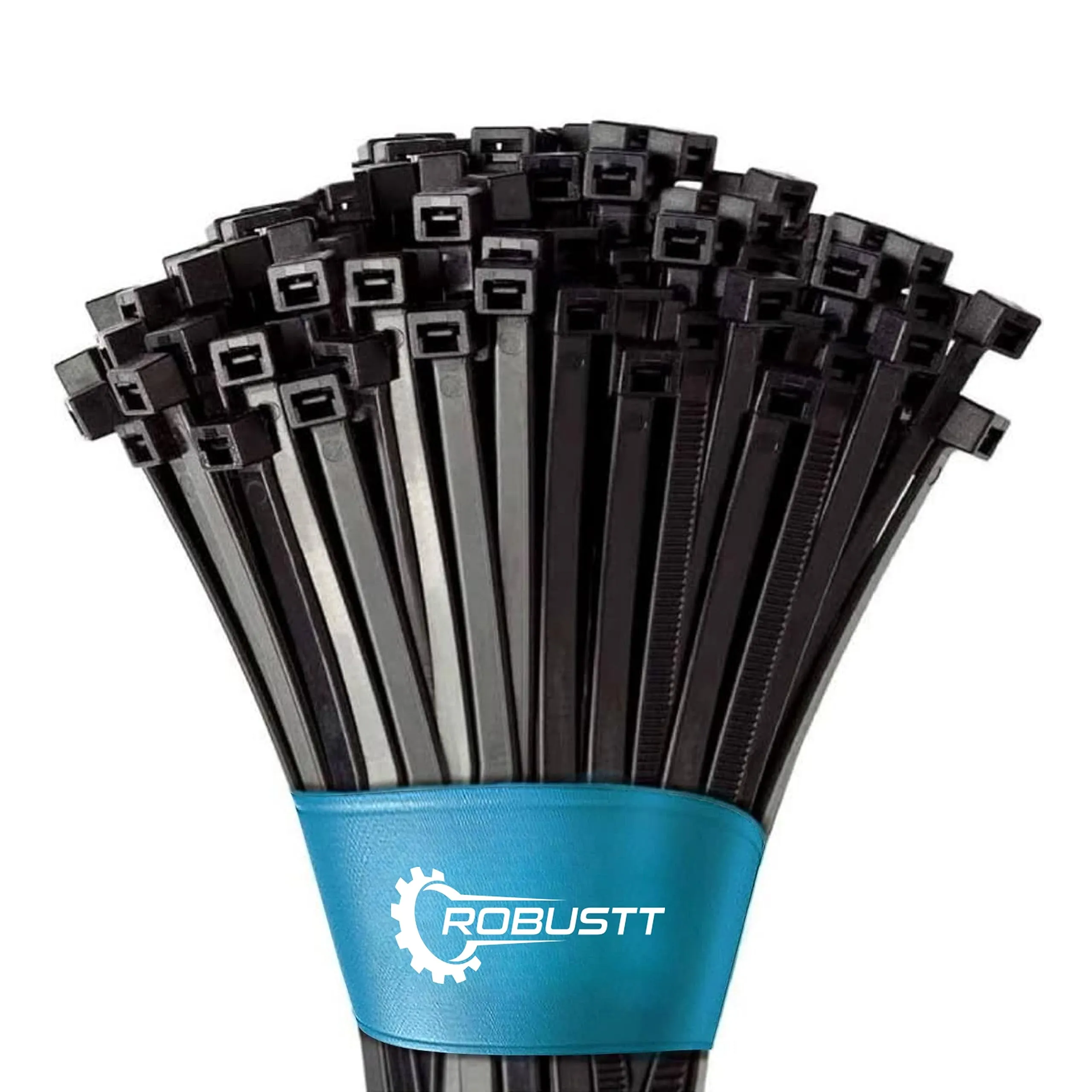 Robustt Self Locking Cable Ties | 200 X 3.6 mm | 200 Pieces, Black | Heat Resistant Cable Zip Ties | Self-Locking Cable Organizer | Anti - Slip Wire Organizer | For Indoor & Outdoor Use