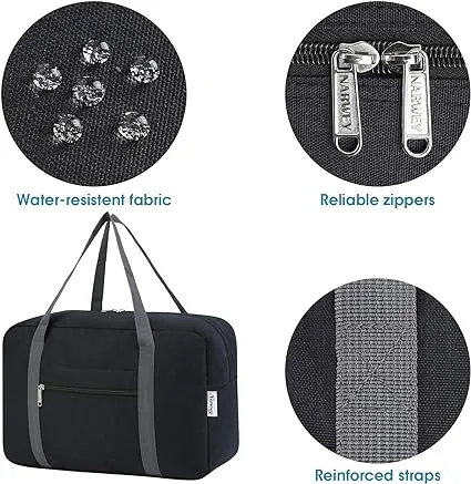 Ryanair Airlines Cabin Bag 40x20x25 Underseat Foldable Travel Duffel Bag Holdall Tote Carry on Hand Luggage Overnight for Women and Men 20L