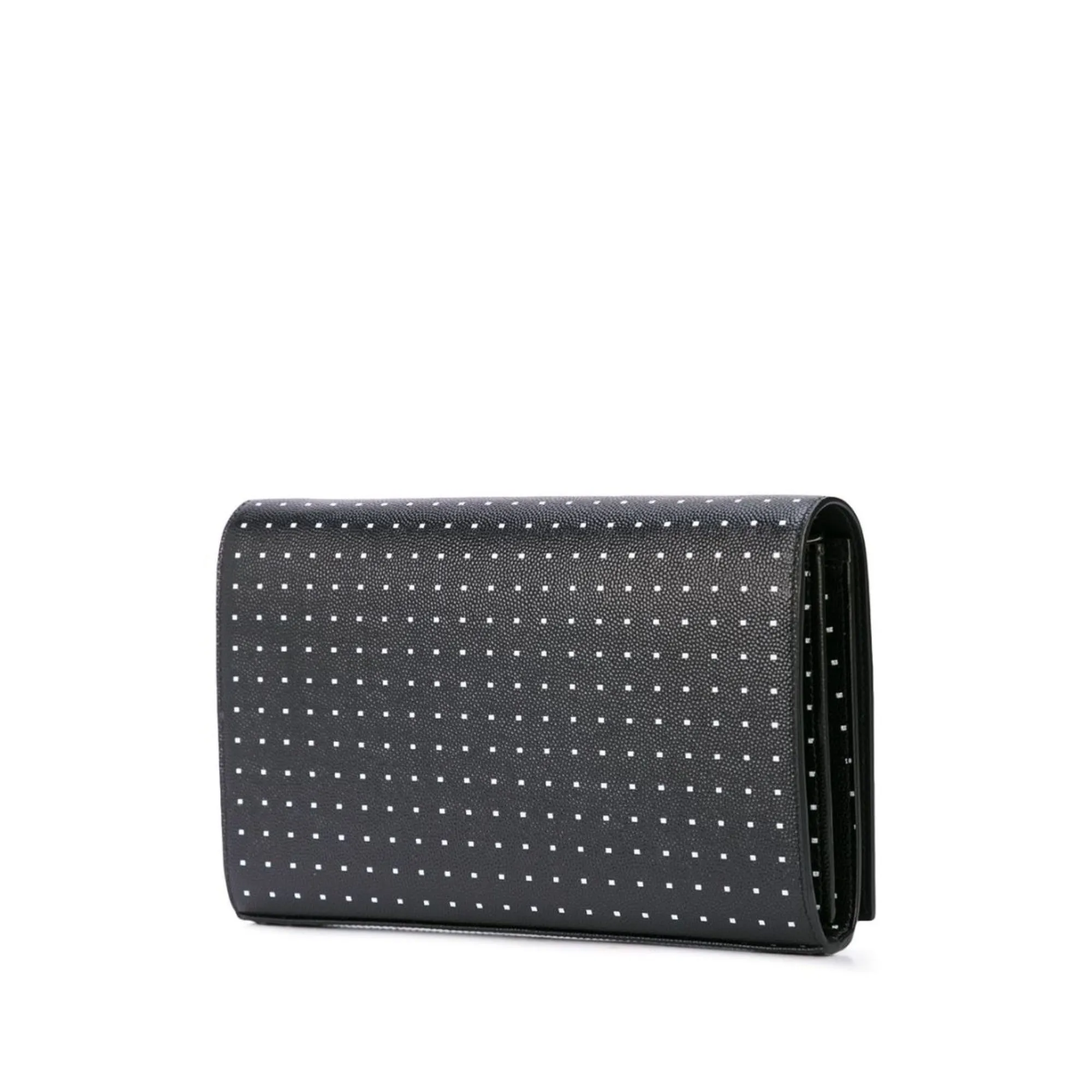 Saint Laurent Kate Monogram Grain De Poudre Black Polka Dot Leather Bag