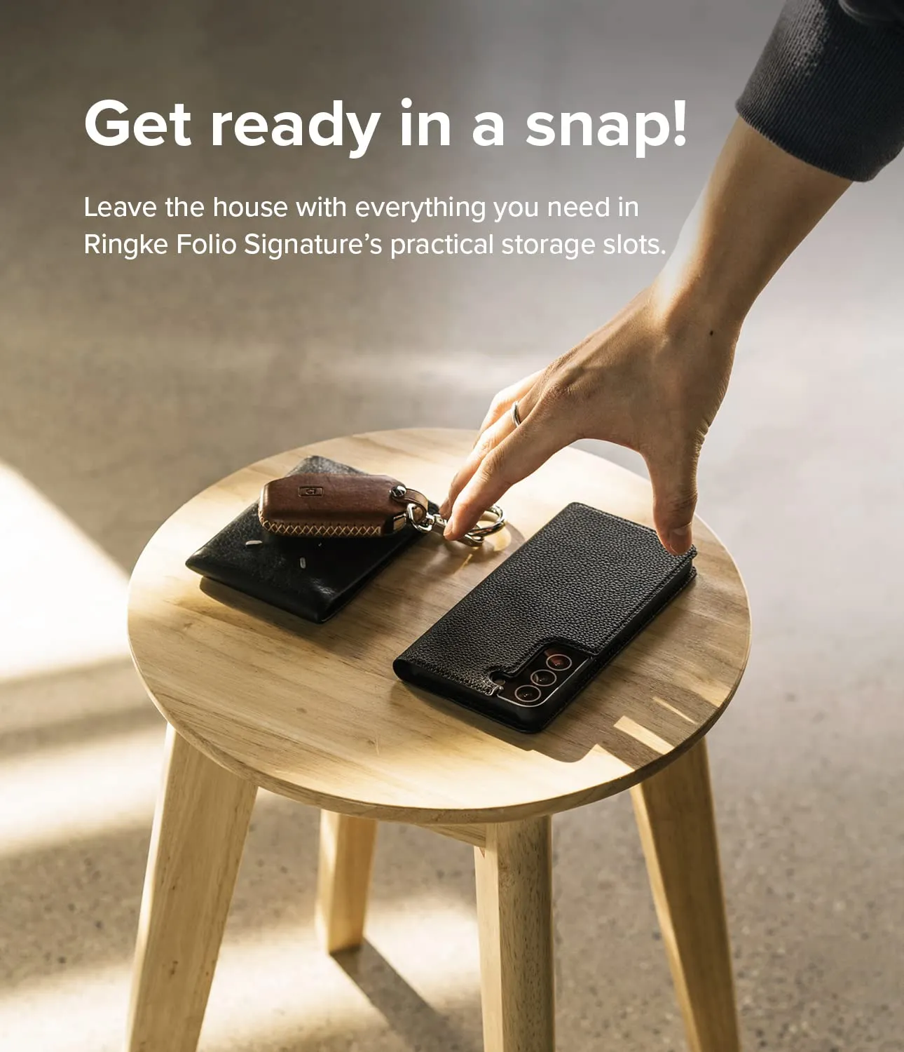 Samsung Galaxy S22 BacK Cover Case | Folio Signature Standard - Black