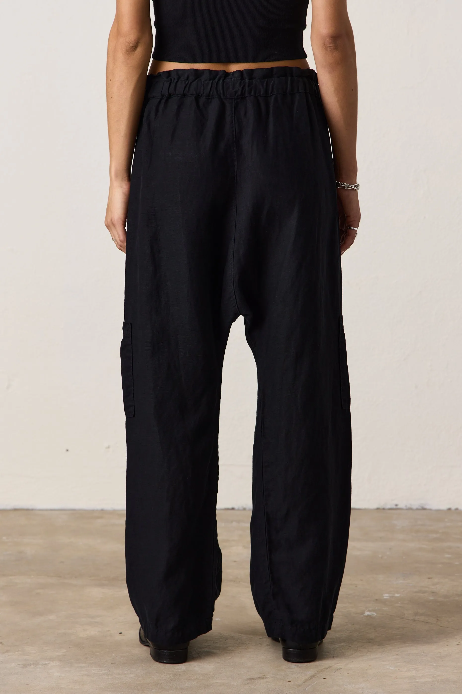 SHAILEY PAPERBAG WAIST PANT / BLACK