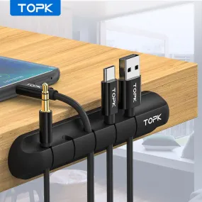Silicone Adhesive Desktop Wire Organizer Charging Cord Cable Clamp Winder