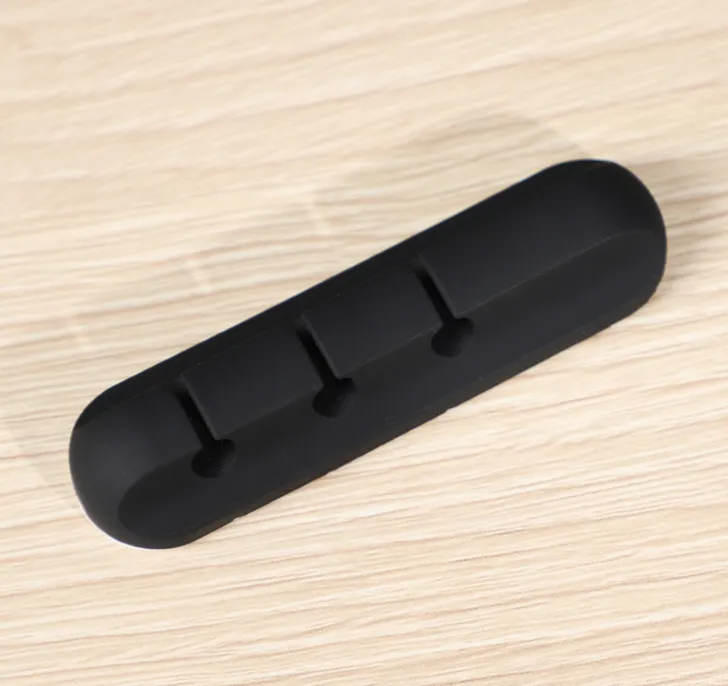 Silicone Adhesive Desktop Wire Organizer Charging Cord Cable Clamp Winder