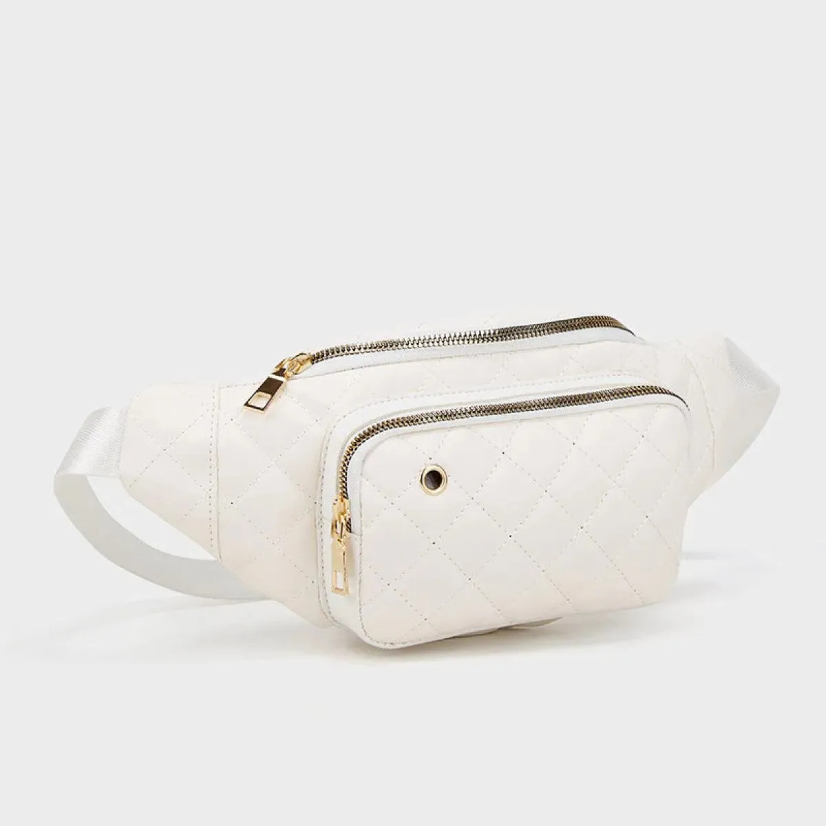 Simple Rhombus Pattern Crossbody Waist Bag