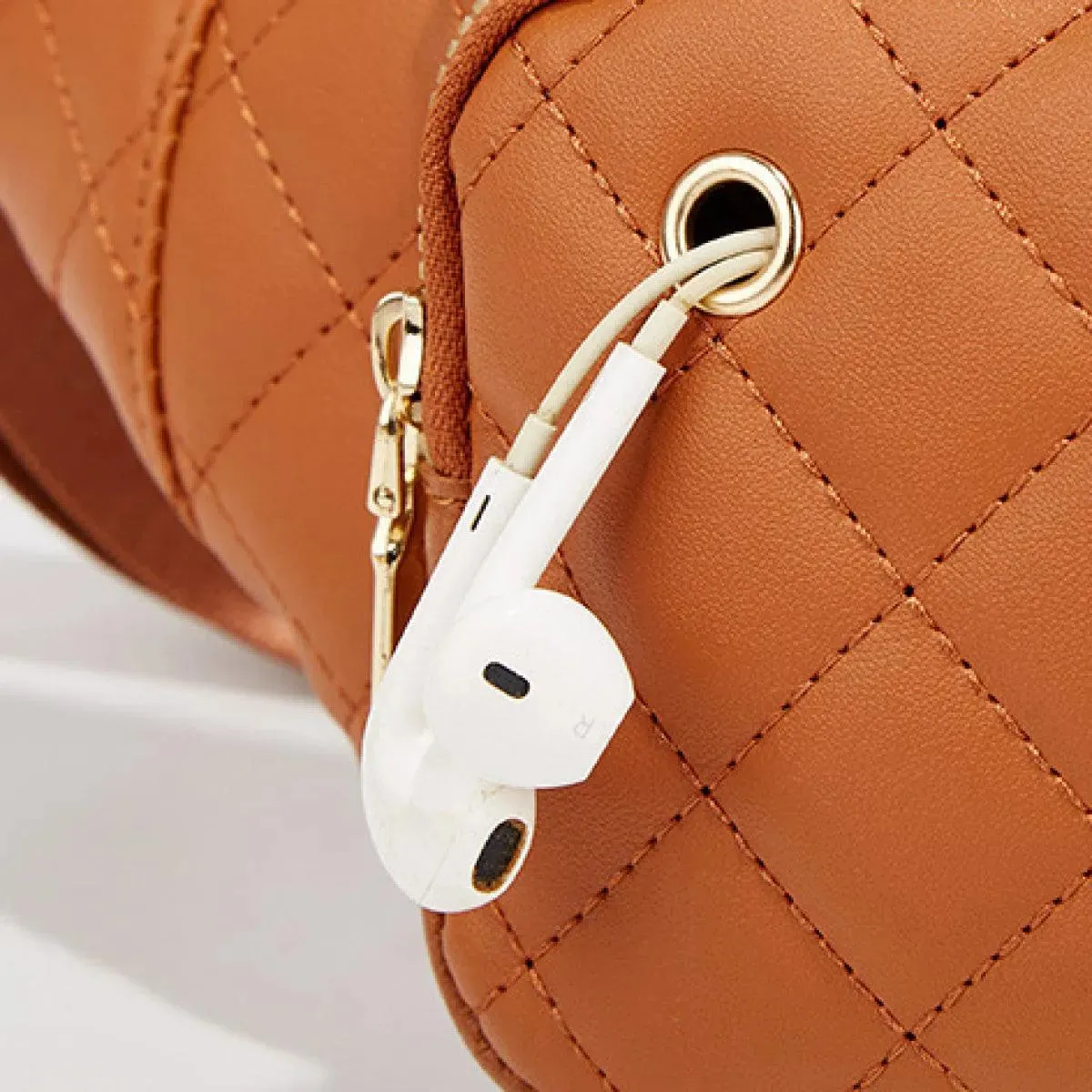 Simple Rhombus Pattern Crossbody Waist Bag