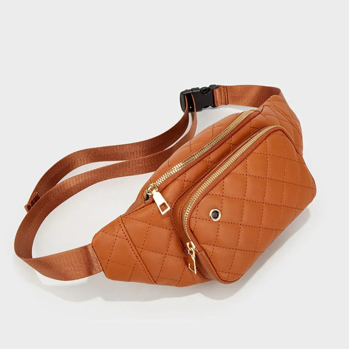 Simple Rhombus Pattern Crossbody Waist Bag