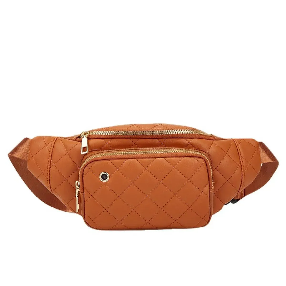 Simple Rhombus Pattern Crossbody Waist Bag