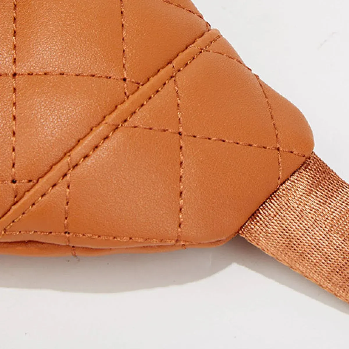 Simple Rhombus Pattern Crossbody Waist Bag
